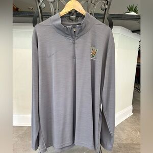 UVM Nike Gray Quarter-Zip Pullover with UVM Catamonts Patch